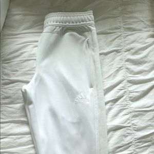 All White Adidas Pants